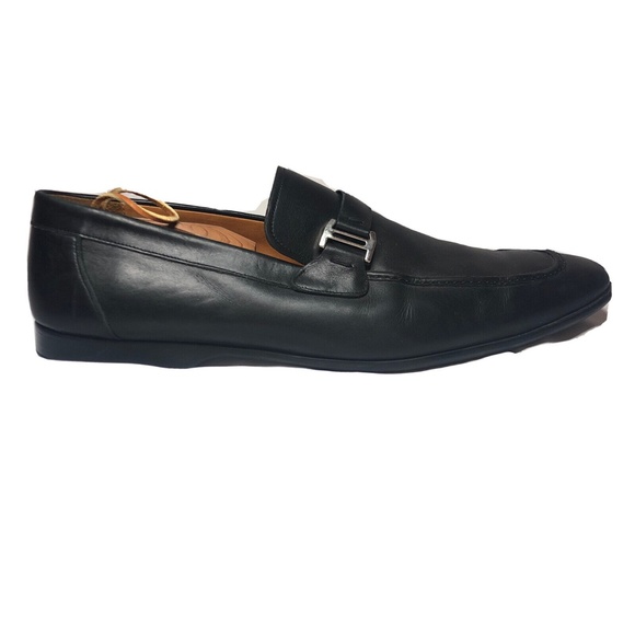 Magnanni Lino Black Leather Dress Loafers Buckle Strap Men\'s 10 main image 8